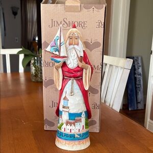 Jim Shore Santa with Red and Blue Nautical Design